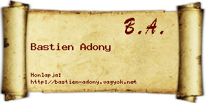 Bastien Adony névjegykártya